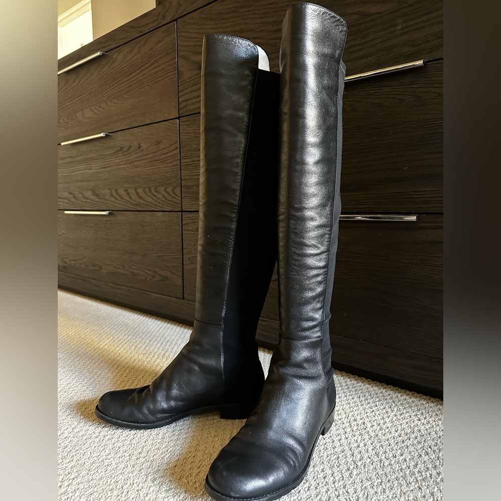 Stuart Weitzman Black Heeled Boots
